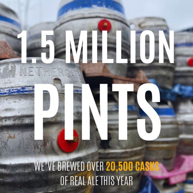 🍺🍺🍺 1.5 Million Pints 🍺🍺🍺
In The Last 12 Months, We'Ve Proudly Brewed Over 20,500 Firkins Of Real Ale Which Is Equivalent To Over 1.5 Million Pints! 👀

We Love Cask Ale! So, We'Re Chuffed To Have Broken Our Annual Production Record With 2 Weeks To Go! 🏆😁
Thanks To All Of Our Members, Visitors And The Loyal Pubs, Restaurants, Cafes, Clubs, Venues And Sports Teams That Have Supported And Helped Us Achieve This Record Milestone!
Here'S To 2 Million For Next Year!
#Recordbreakers #Welovecaskale #Caskbeer